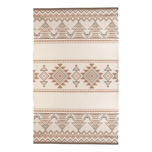Covor reversibil pentru exterior din plastic reciclat Green Decore Afra, 120 x 180 cm, bej-maro