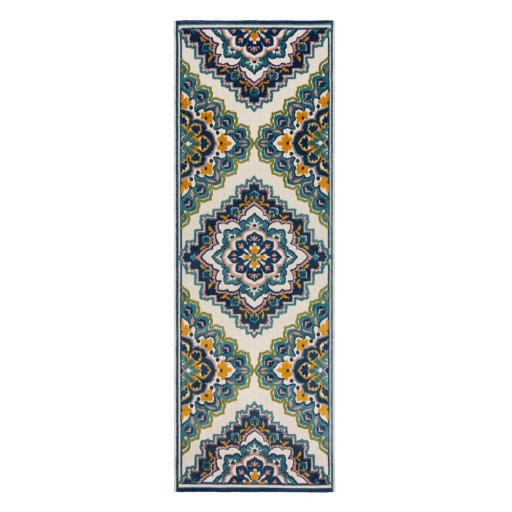 Covor de exterior albastru 80x230 cm Beach Floral – Flair Rugs