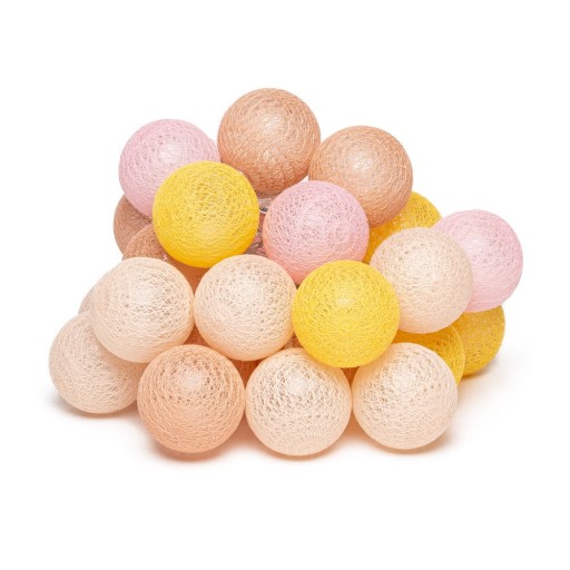 Ghirlandă luminoasă cu becuri LED LUKKA, 30 lumini, bej - roz