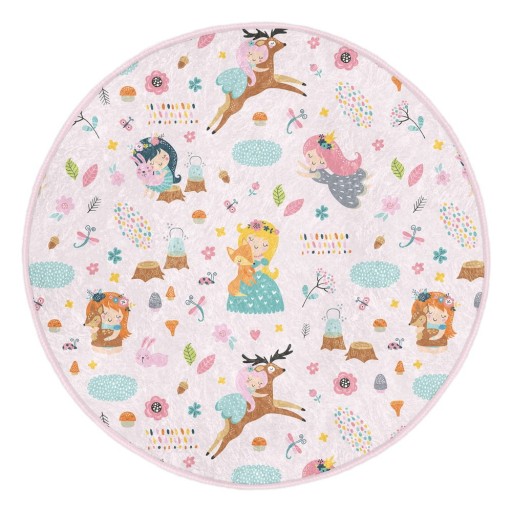 Covor pentru copii roz deschis ø 80 cm Comfort – Mila Home