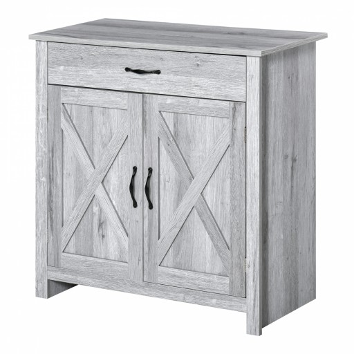 HOMCOM Bufet de Bucatarie Stil Country, Mobilier Multifunctional 