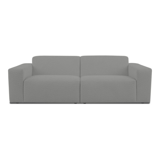 Canapea gri cu tapițerie din stofă bouclé 228 cm Roxy – Scandic