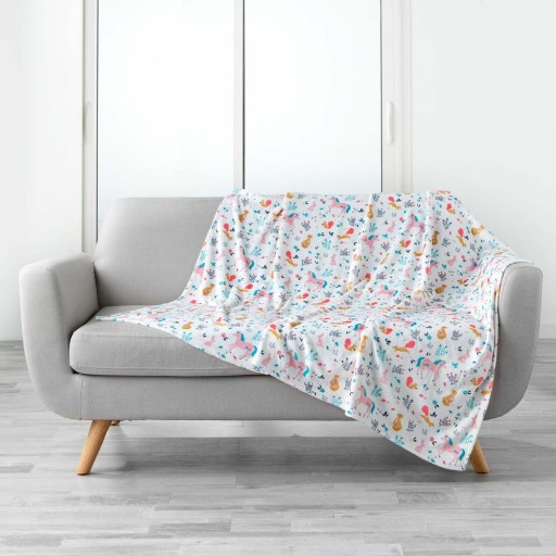 Pătură pentru copii din microflanel 125x150 cm Princesse Licorne – douceur d'intérieur