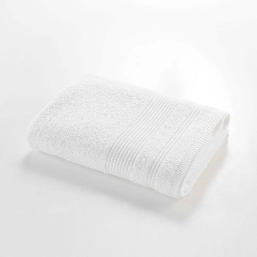 Prosop alb din bumbac din frotir 70x130 cm Tendresse – douceur d'intérieur
