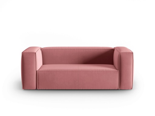 Canapea 2 locuri, Mackay, Cosmopolitan Design, 150x94x73 cm, catifea, roz somon