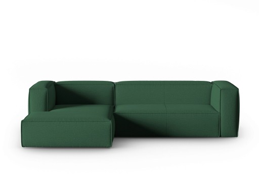 Coltar stanga 4 locuri, Mackay, Cosmopolitan Design, 282x166x73 cm, catifea tricotata, verde