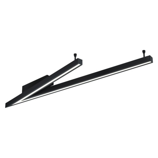 Plafonieră neagră LED cu control vocal/cu control prin aplicații mobile cu abajur din metal 35x127.5 cm Cicanto – CINQUE