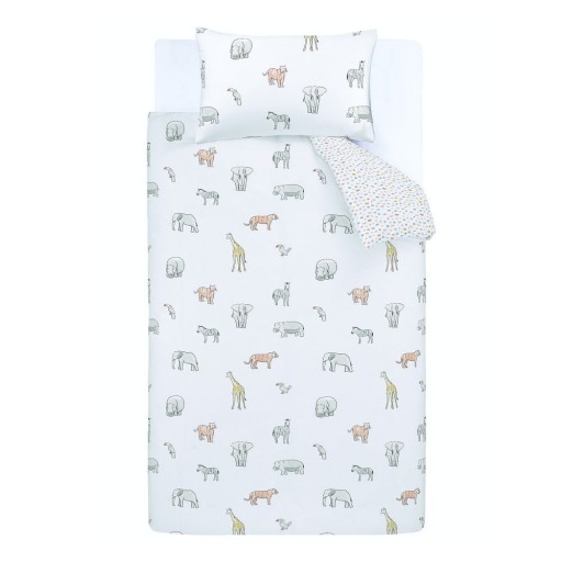 Lenjerie de pat din bumbac pentru copii 150x120 cm Zoo Animals - Bianca