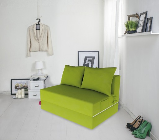 Canapea extensibila Urban Living, 136x80x40 cm, Verde