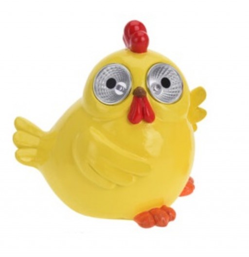 Lampa de gradina Chicken, 16x13x15.5 cm, poliston, galben