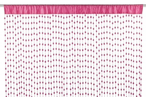 Perdea din snur Little Balls, Bizzotto, 140x280 cm, fucsia