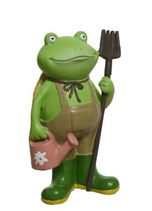 Decoratiune Frog Boy, Decoris, 7.5x9.5x15 cm, polirasina, multicolor