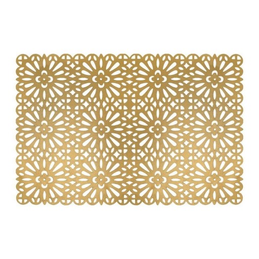 Suport farfurie Tropical, Ambition, 30x45 cm, PVC, auriu