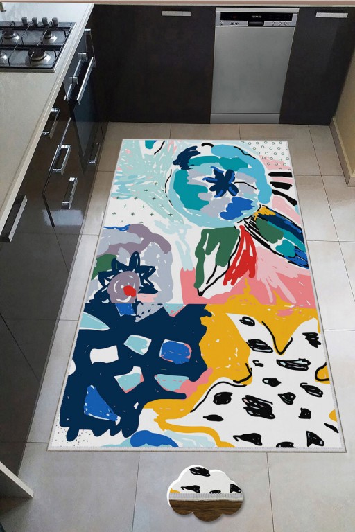 Covor, WOOKECE185, 50x80 cm, Poliester, Multicolor