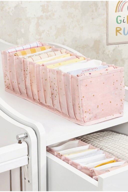 Cos depozitare, KALS-04096, 43x14x15 cm, Polipropilena, Roz