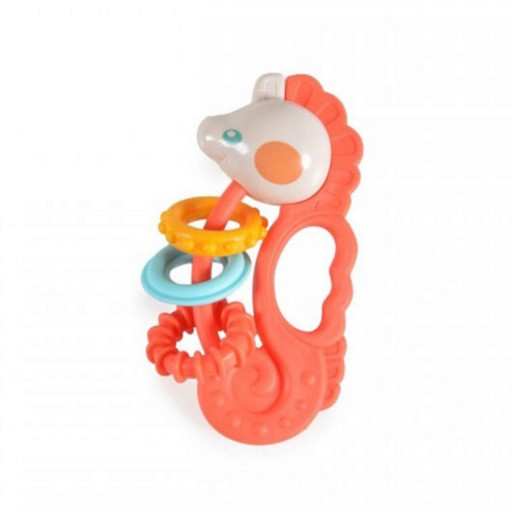 Jucarie pentru dentitie copii, Rattle Toys, HE0136, 0M+, plastic, multicolor
