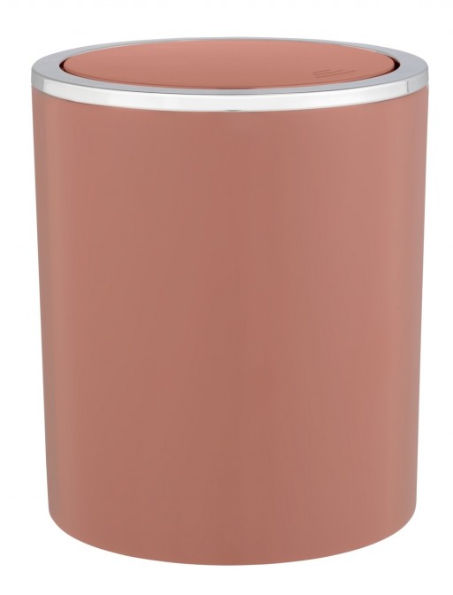 Cos de gunoi cu capac batant, Wenko, Inca, 2 L, 14 x 16.8 x 14 cm, plastic, roz