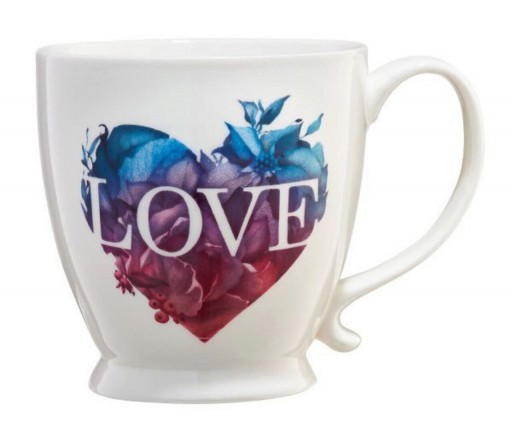 Cana model inima multicolora Love Letters, Ambition, 480 ml, portelan, multicolor