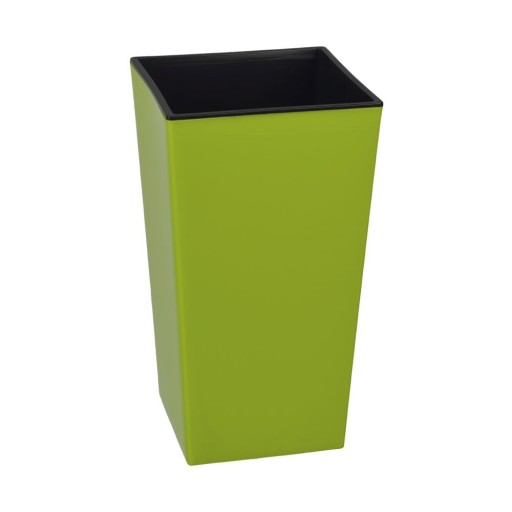 Ghiveci de flori adecvat pentru exterior Gardenico Elise, înălțime 26 cm, verde mazăre mat