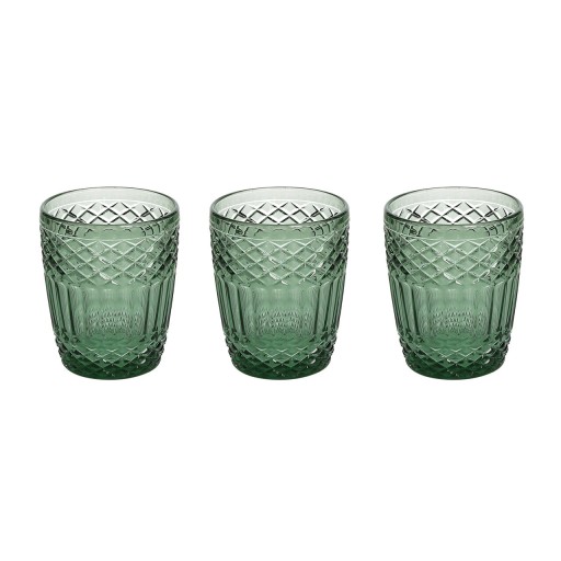 Set 3 pahare Claire, Tognana Porcellane, 300 ml, sticla, verde