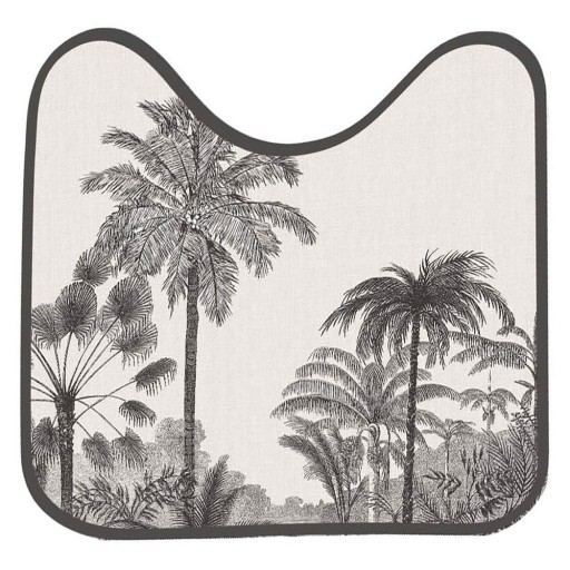 Covoraș de baie negru-bej pentru WC 45x45 cm Cocoty – douceur d'intérieur