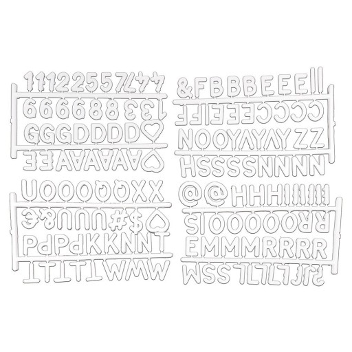 Litere pentru organizatoare albe 11.5x20x3 cm – Homéa