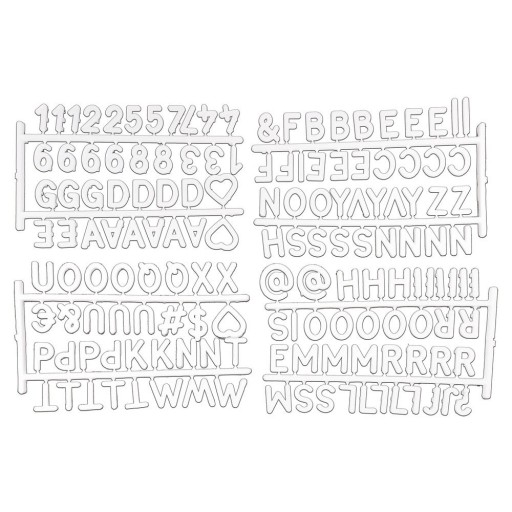 Litere pentru organizatoare albe 11.5x20x3 cm – Homéa