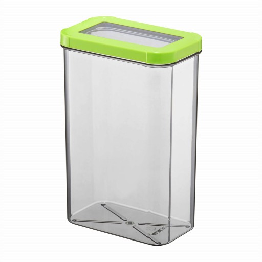 Recipient cu capac pentru depozitare Optimo, Ambition, 2.5 L, plastic, transparent/verde