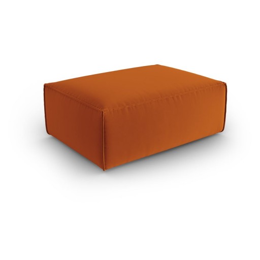 Taburet portocaliu cu tapițerie din catifea Mackay – Cosmopolitan Design