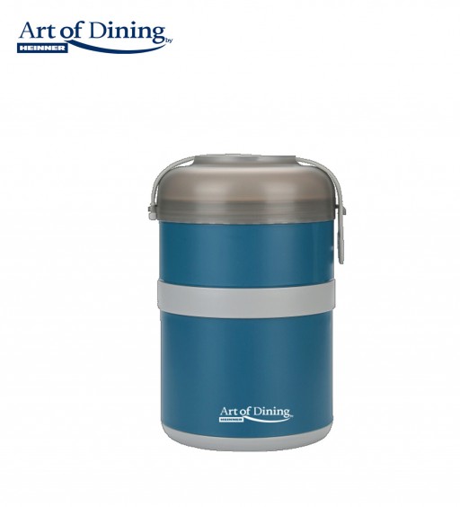 Caserola termica dubla Loca, Art of Dining by Heinner, 920 ml, inox/polipropilena, albastru/gri