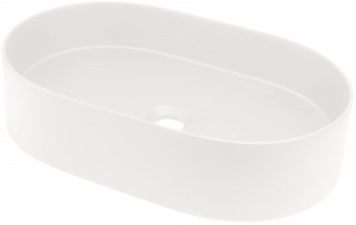 Lavoar pe blat compozit alb Deante Silia, oval, 55 cm