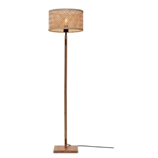 Lampadar în culoare naturală cu abajur din bambus (înălțime 128 cm) Java – Good&Mojo