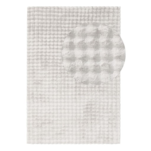 Covor alb lavabil 200x290 cm Bubble White – Mila Home