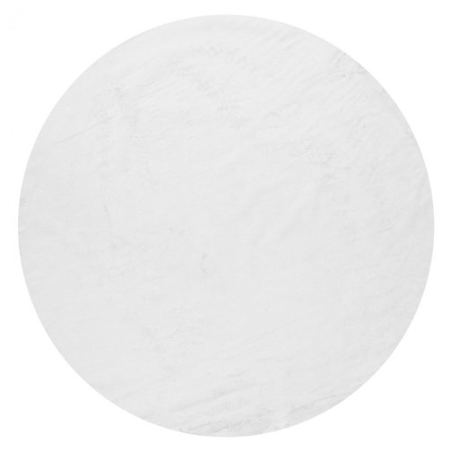 Covor alb lavabil rotund ø 100 cm Pelush White – Mila Home