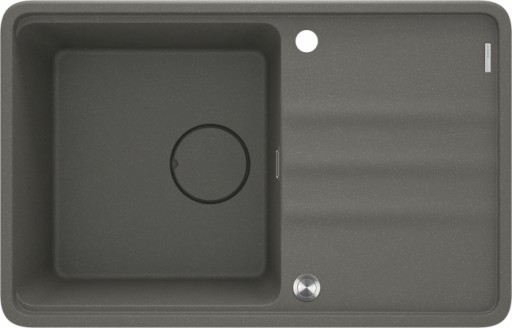 Chiuveta bucatarie compozit Deante Momi, 67x44 cm, cu picurator, antracit metalic