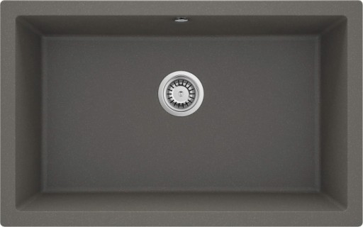 Chiuveta bucatarie compozit sub blat antracit metalic 80 cm Deante Corda