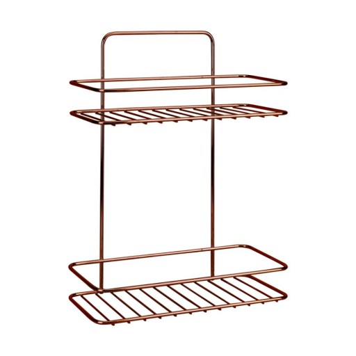 Etajeră cu 2 rafturi pentru baie Metaltex Copper