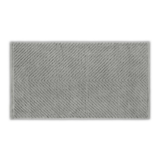 Prosop gri din bumbac 71x40 cm Chevron - Foutastic