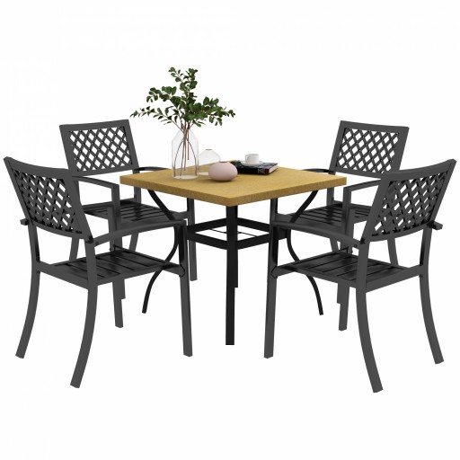 Outsunny Set de Masa si Scaune de Gradina, 5 Piese | Aosom Romania