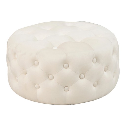 Taburet Ferdia, Pakoworld, 59x59x28.5 cm, catifea/MDF, crem