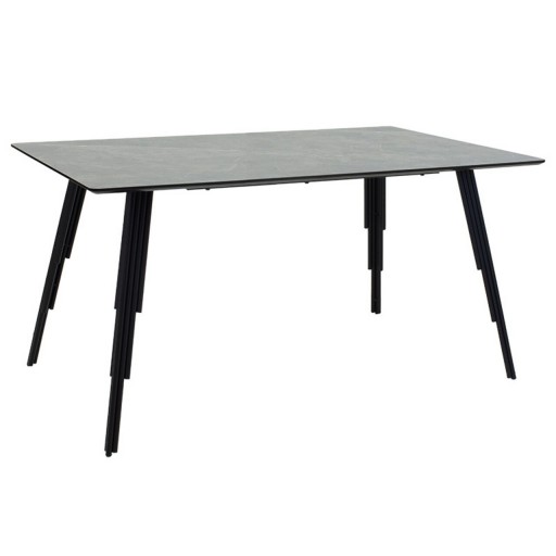 Masa living Lifo, Pakoworld, 140x80x75 cm, MDF/fier, gri inchis/negru