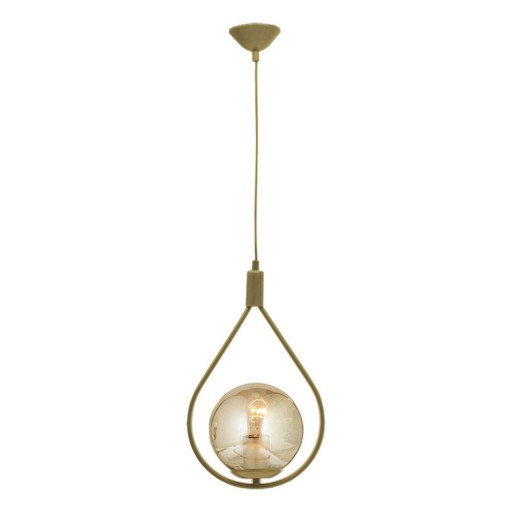 Lustra PWL-1001, Pakoworld, 20x20x80 cm, 1 x E27, 40W, metal/sticla, auriu vintage