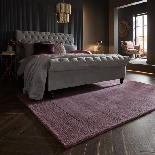 Covor Textured Border Purple, Flair Rugs, 200x290 cm, lana, mov