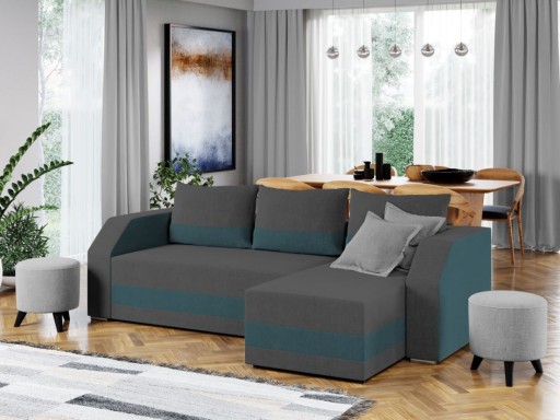 Coltar Extensibil Camino Gri Antracit / Turcoaz