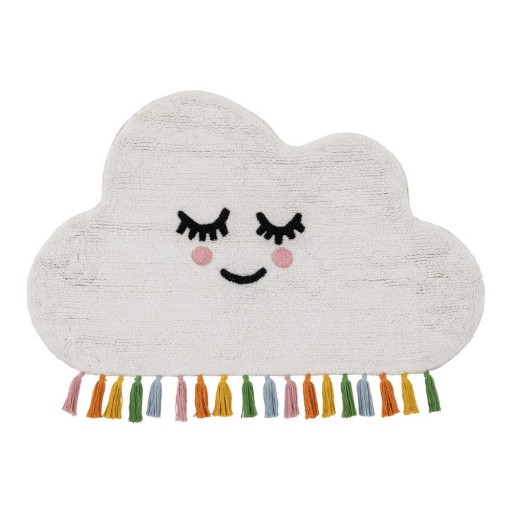 Covor pentru copii alb din bumbac 60x100 cm Cloud – Ixia