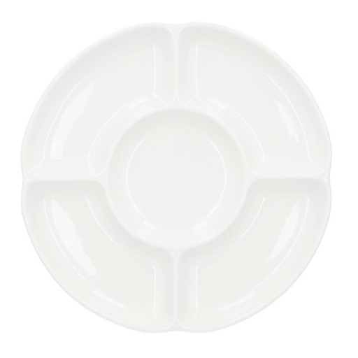 Platou servire Auro, Homla, 30 cm, portelan, alb