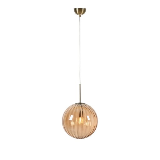 Lustră cu abajur din sticlă portocaliu-bronz ø 35 cm Fengari – Markslöjd